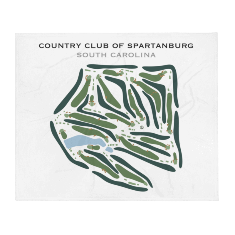 Country Club of Spartanburg, South Carolina - Printed Golf Course