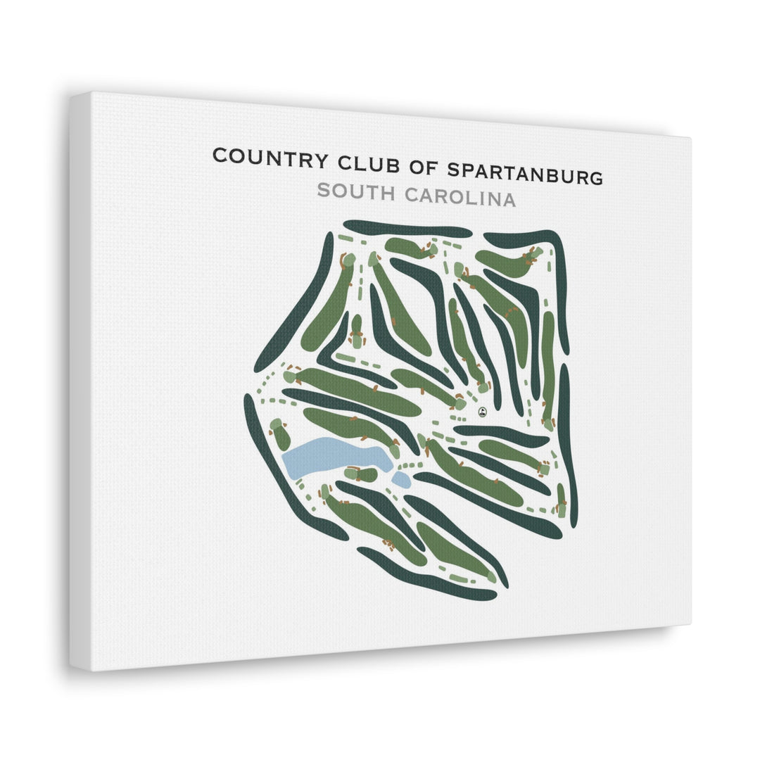 Country Club of Spartanburg, South Carolina - Printed Golf Course