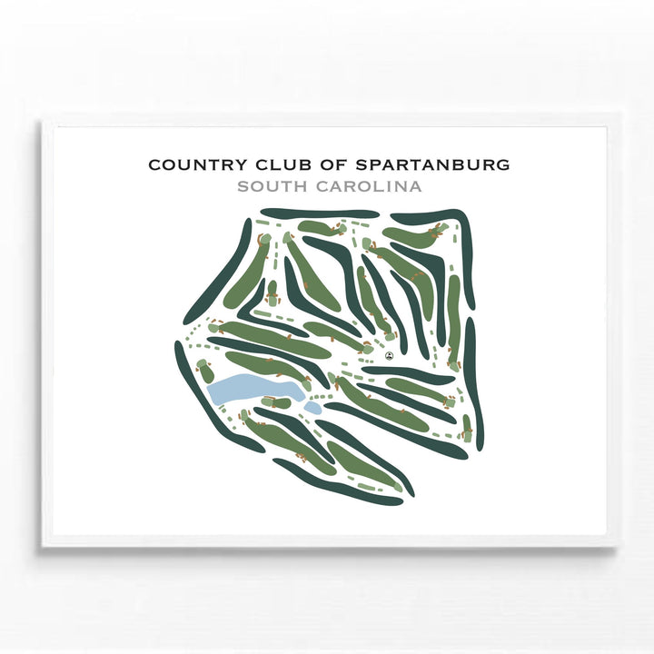 Country Club of Spartanburg, South Carolina - Printed Golf Course