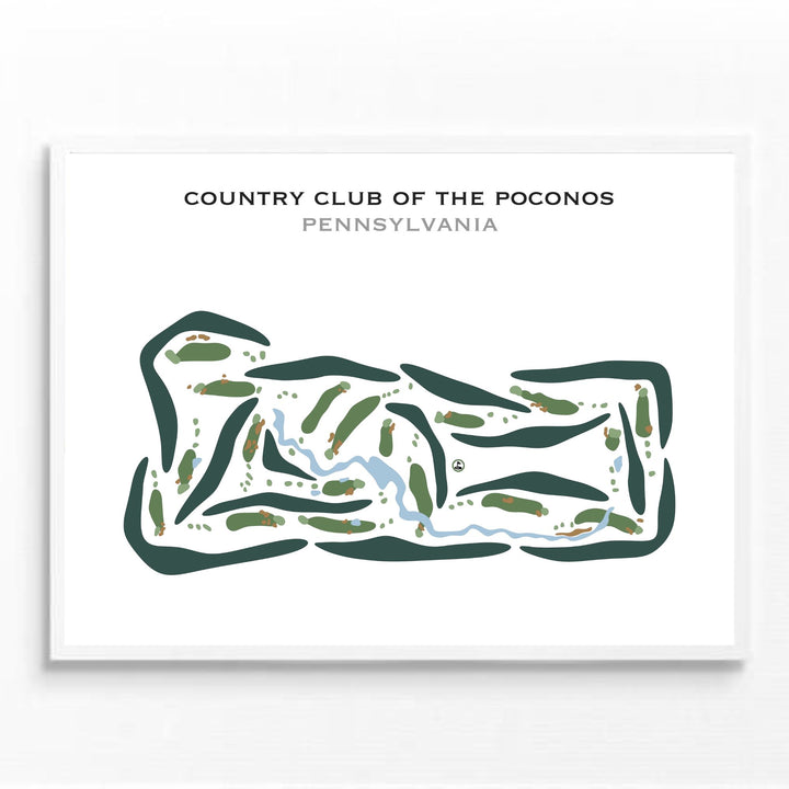 Country Club of the Poconos, Pennsylvania - Printed Golf Courses