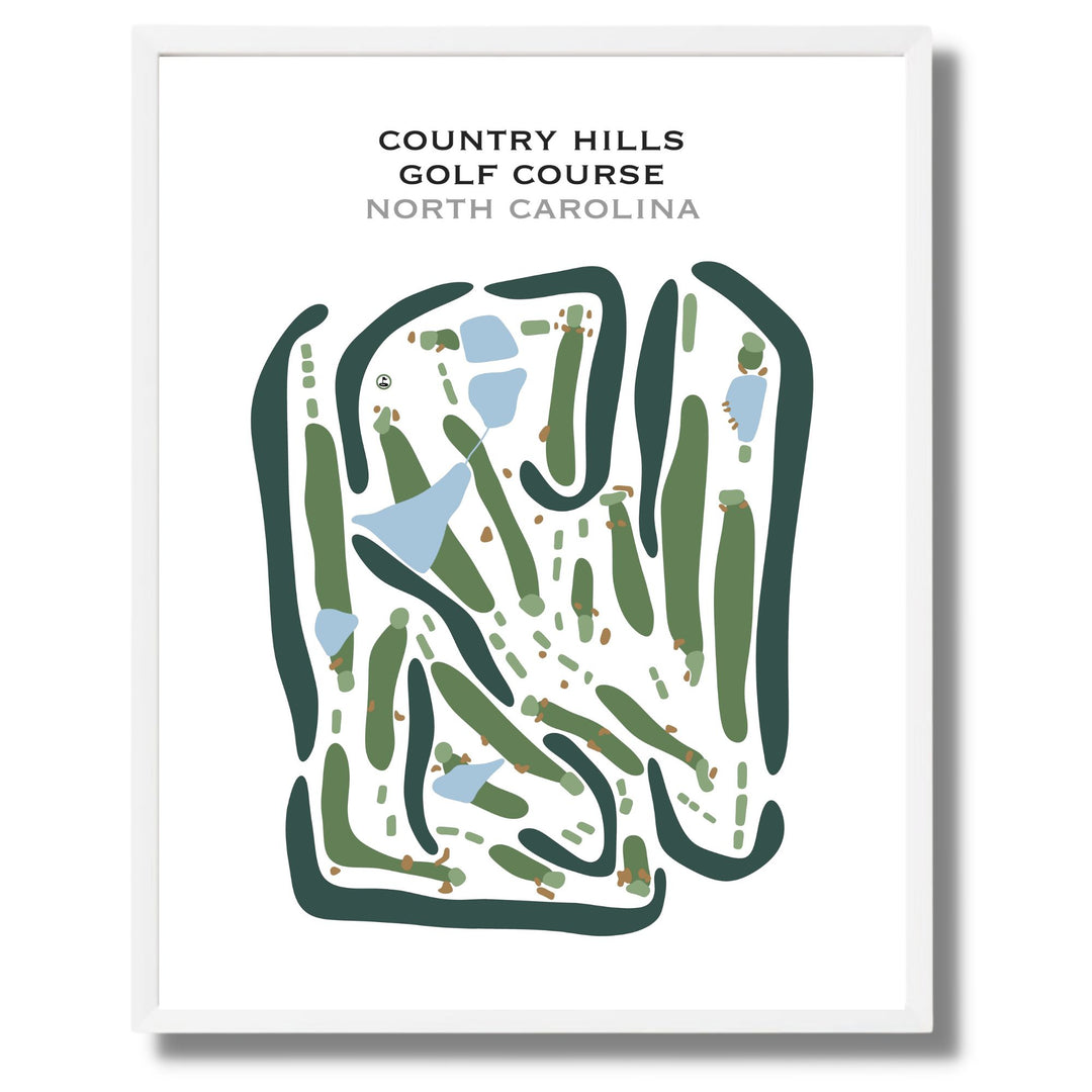 Country Hills Golf Course, North Carolina - Printed Golf Courses
