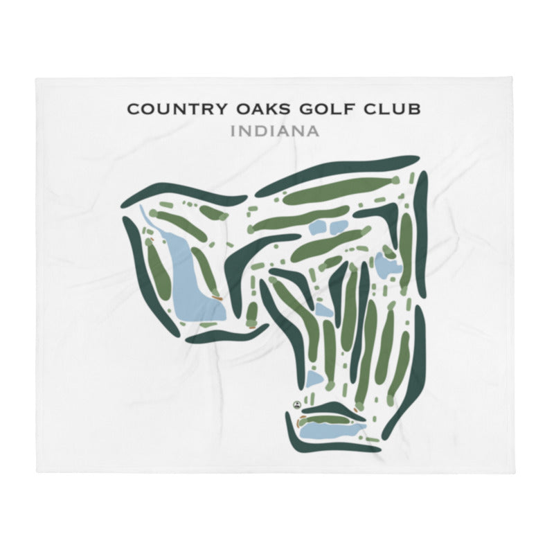 Country Oaks Golf Club, Indiana - Printed Golf Course