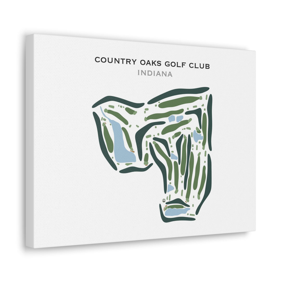 Country Oaks Golf Club, Indiana - Printed Golf Course