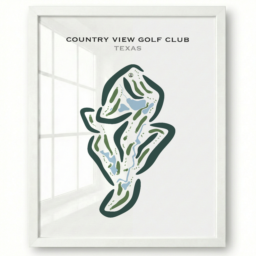 Country View Golf Club, Texas - Printed Golf Courses