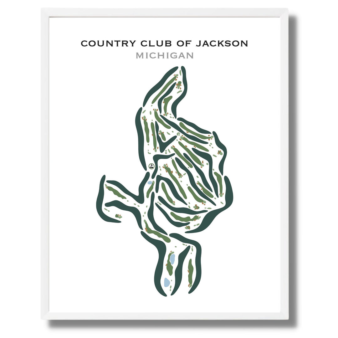 Country Club of Jackson, Michigan - Printed Golf Courses