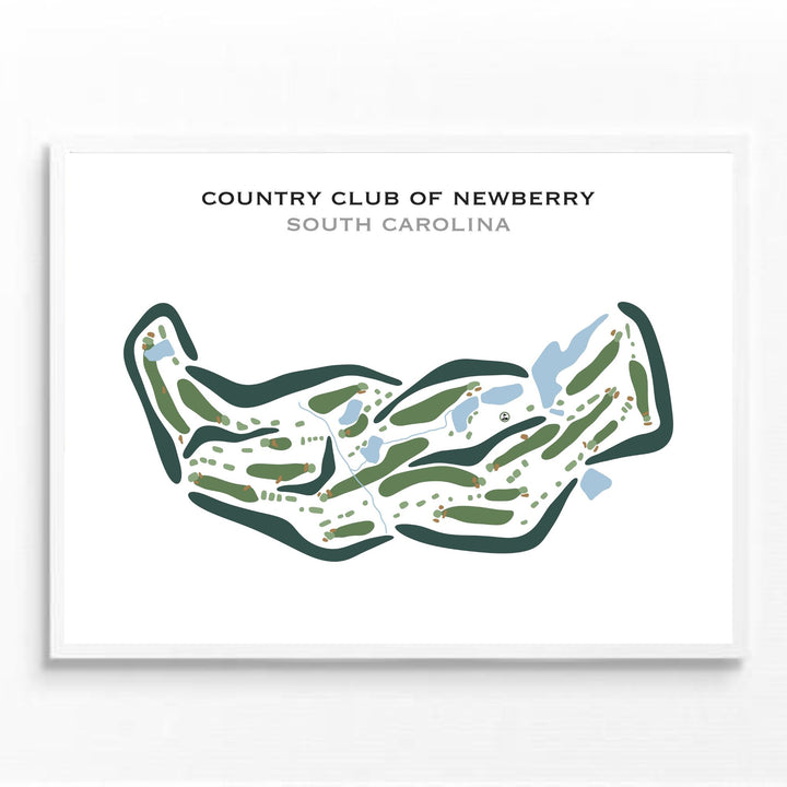 Country Club of Newberry, South Carolina - Printed Golf Courses