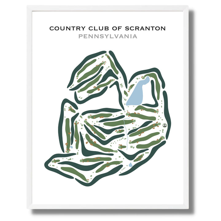 Country Club of Scranton, Pennsylvania - Printed Golf Courses