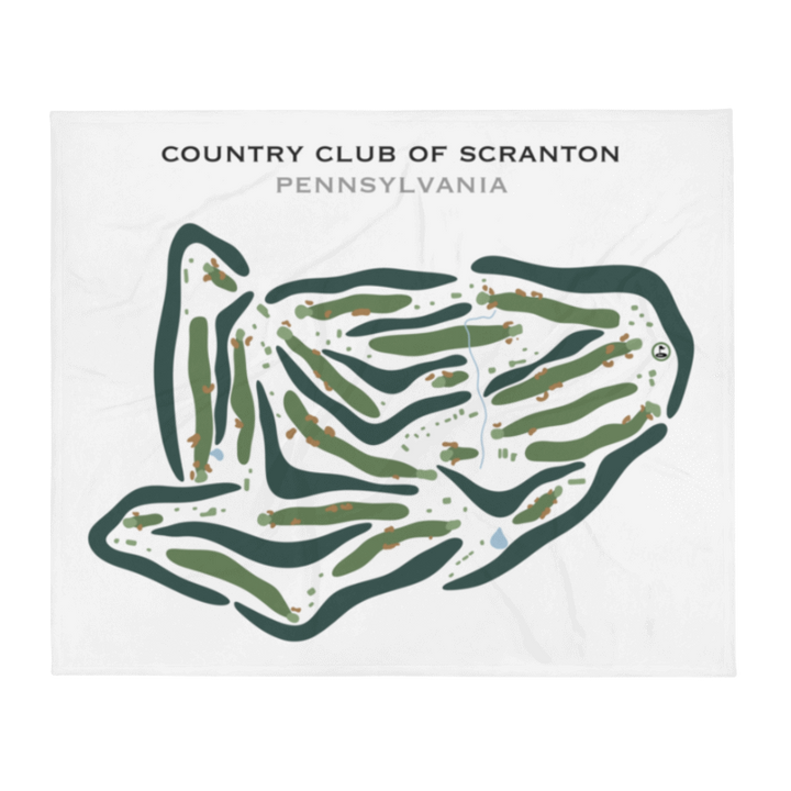 Country club of Scranton 18 Hole Course, Pennsylvania - Printed Golf Courses