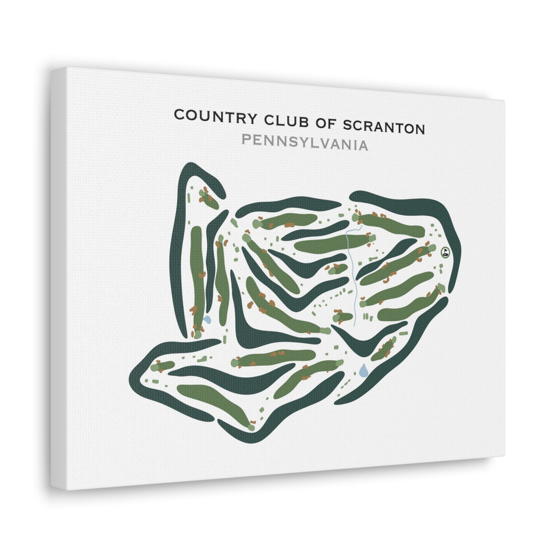 Country club of Scranton 18 Hole Course, Pennsylvania - Printed Golf Courses