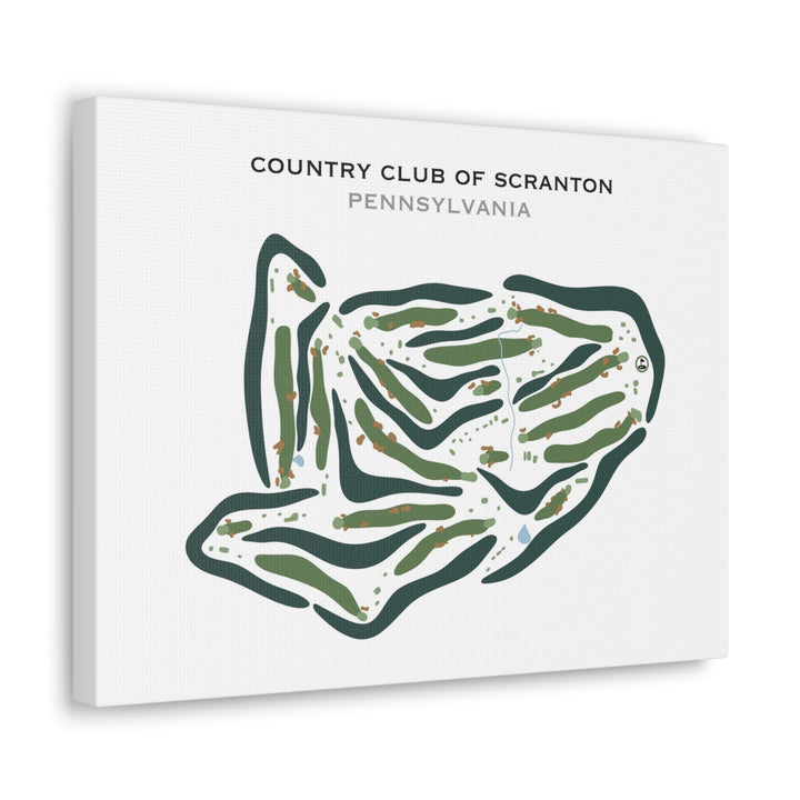 Country club of Scranton 18 Hole Course, Pennsylvania - Printed Golf Courses