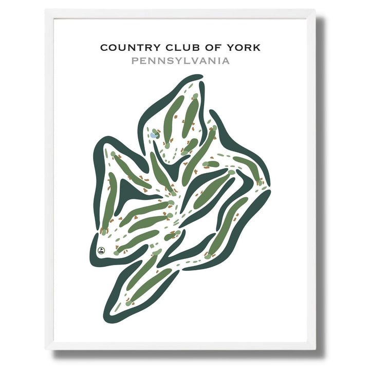 Country Club of York, Pennsylvania - Printed Golf Courses - Golf Course Prints