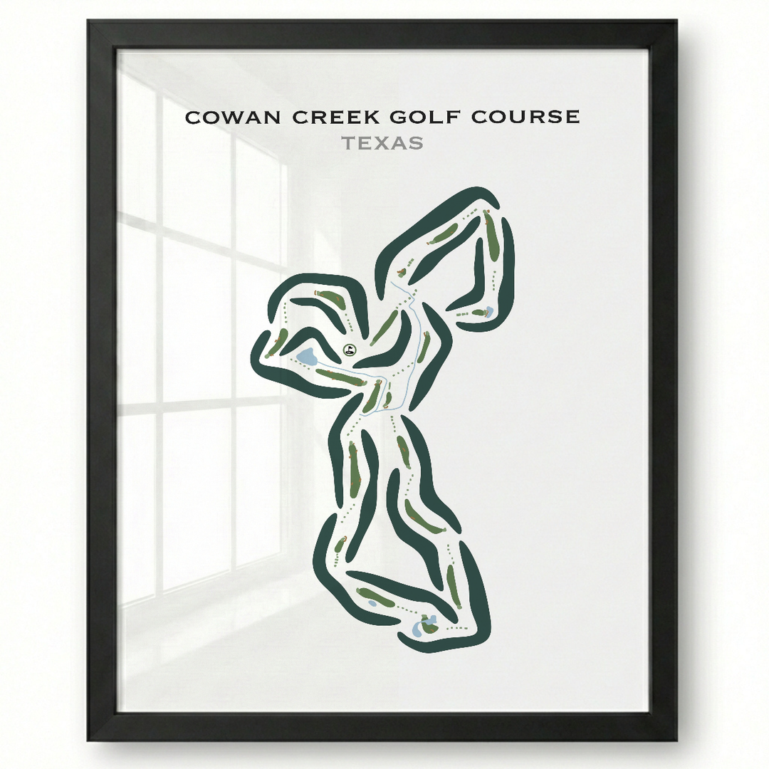 Cowan Creek Golf Course, Texas - Printed Golf Courses