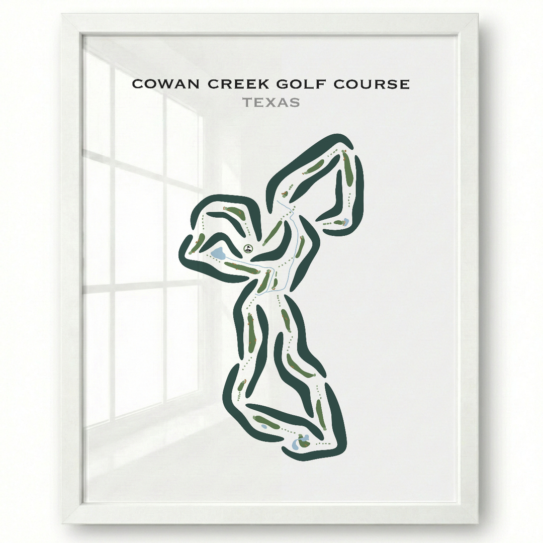 Cowan Creek Golf Course, Texas - Printed Golf Courses