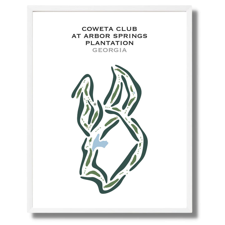 Coweta Club at Arbor Springs Plantation, Georgia - Printed Golf Courses