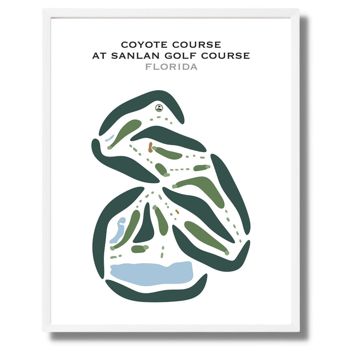 Coyote Course at Sanlan Golf Course, Florida - Printed Golf Courses
