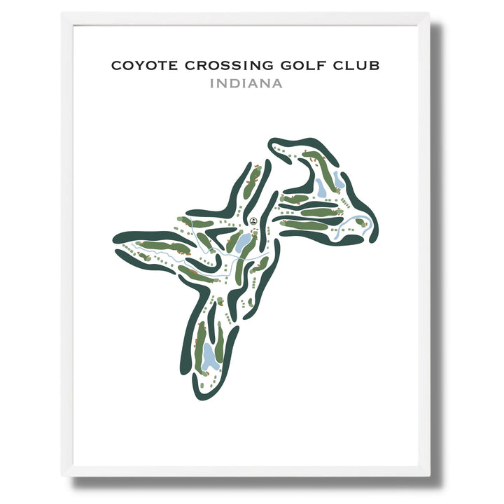 Coyote Crossing Golf Club, Indiana - Printed Golf Course