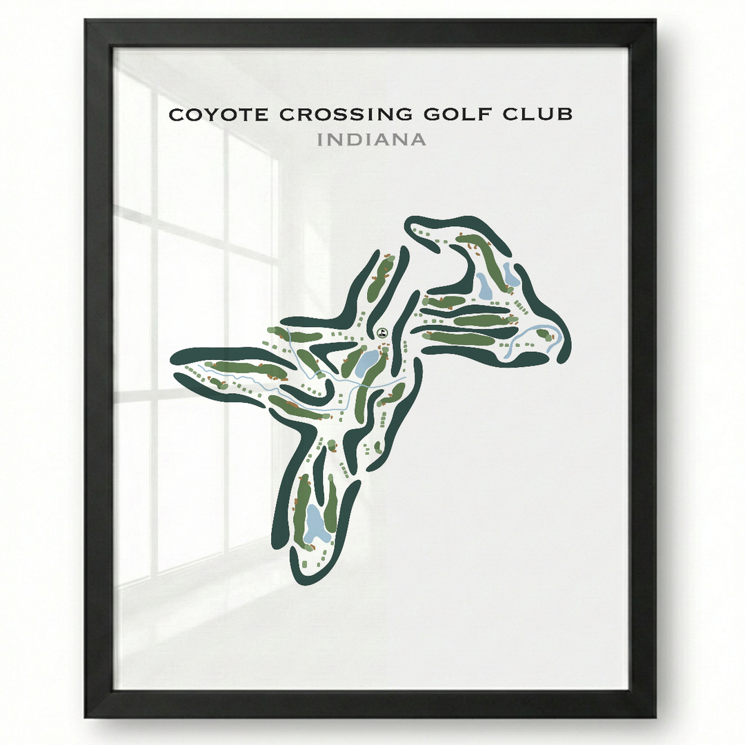 Coyote Crossing Golf Club, Indiana - Printed Golf Course