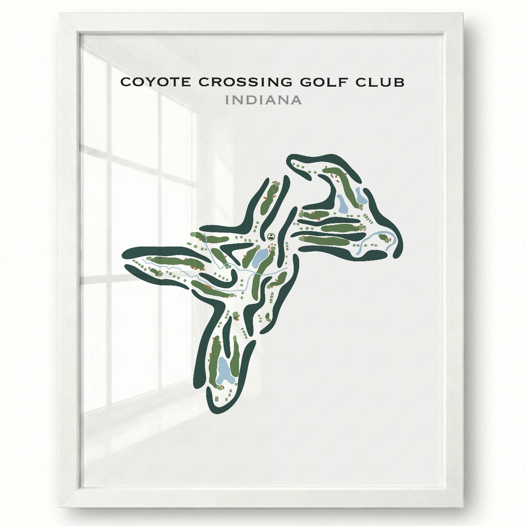 Coyote Crossing Golf Club, Indiana - Printed Golf Course