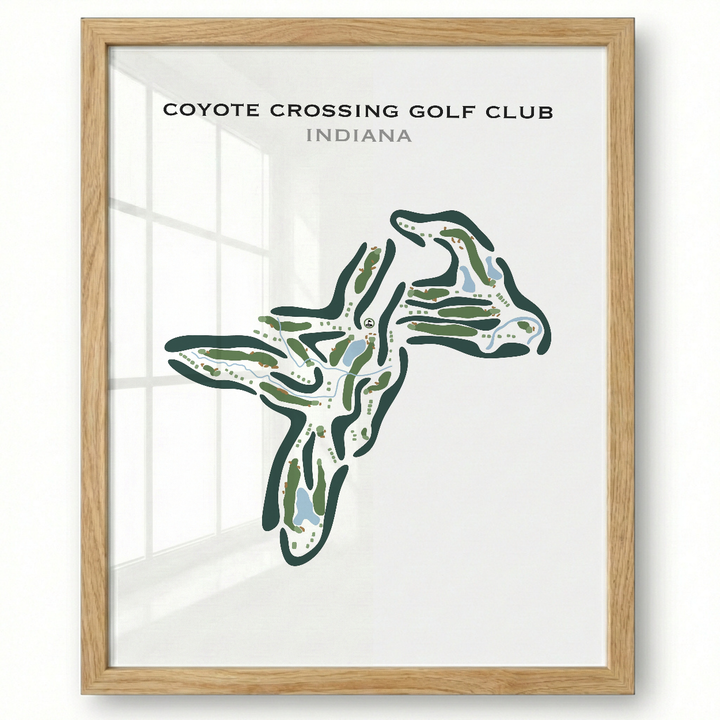 Coyote Crossing Golf Club, Indiana - Printed Golf Course