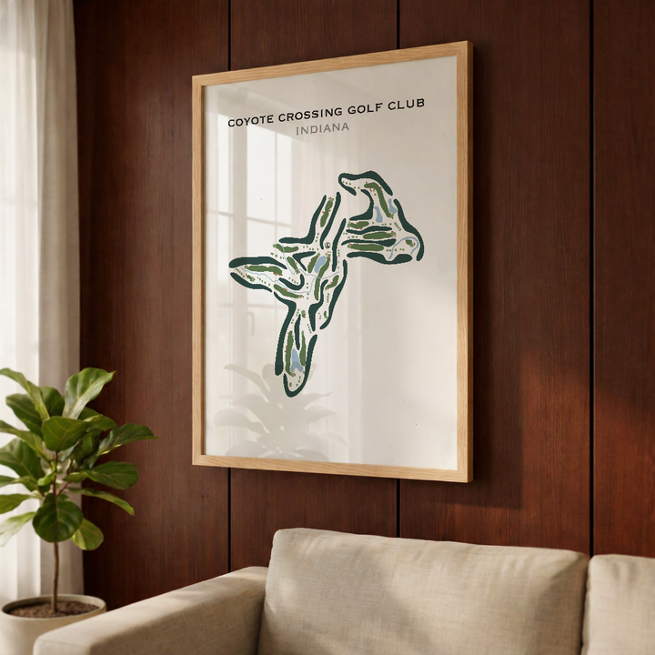 Coyote Crossing Golf Club, Indiana - Printed Golf Course