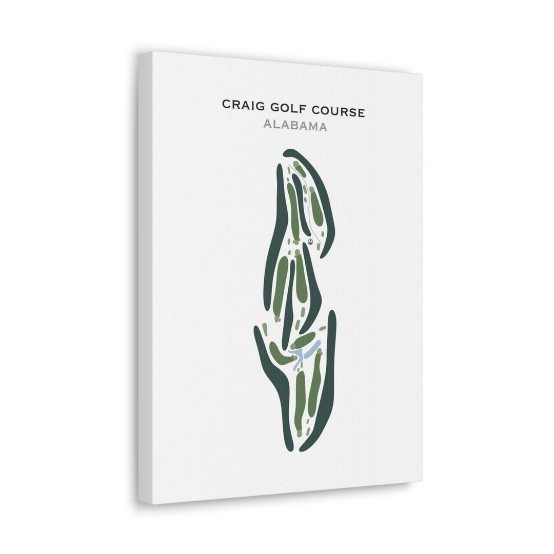 Craig Golf Course, Alabama - Printed Golf Course