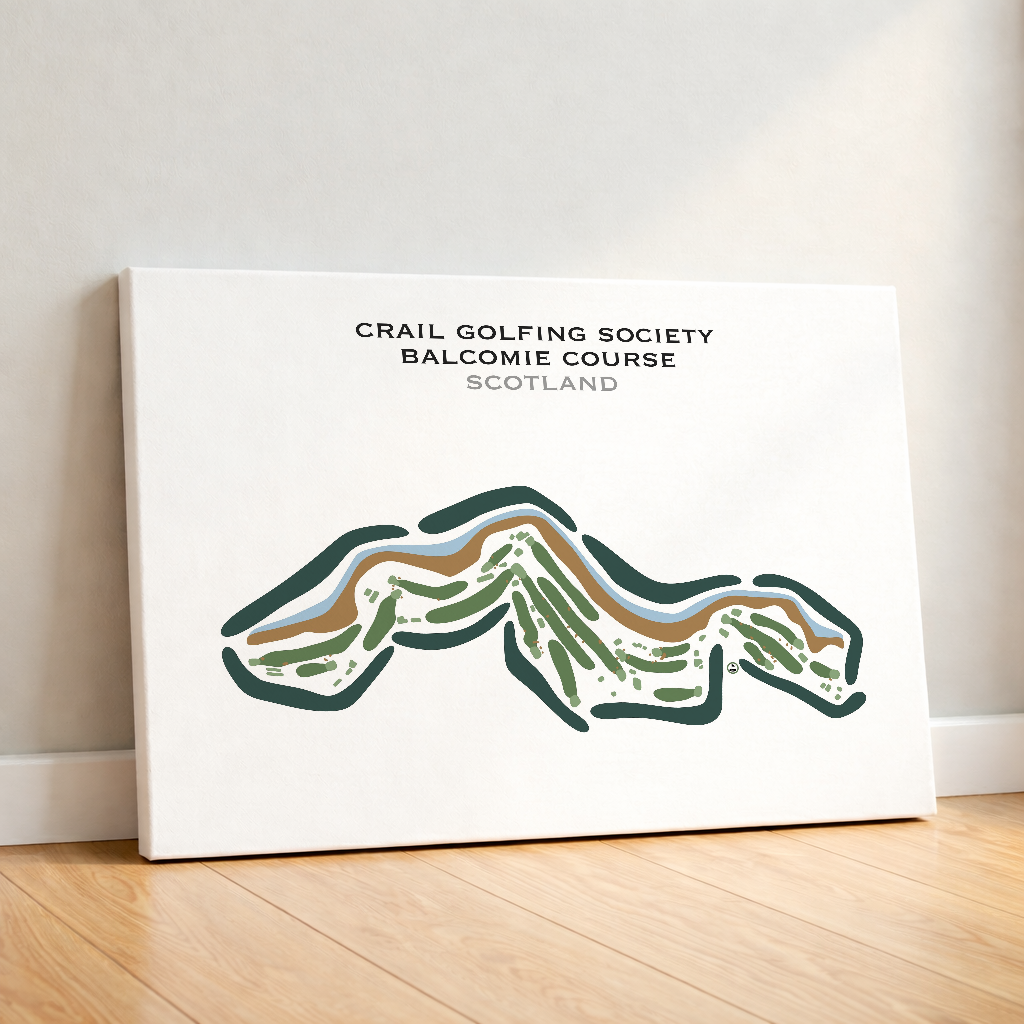 Crail Golfing Society Balcomie Course, Scotland - Printed Golf Courses