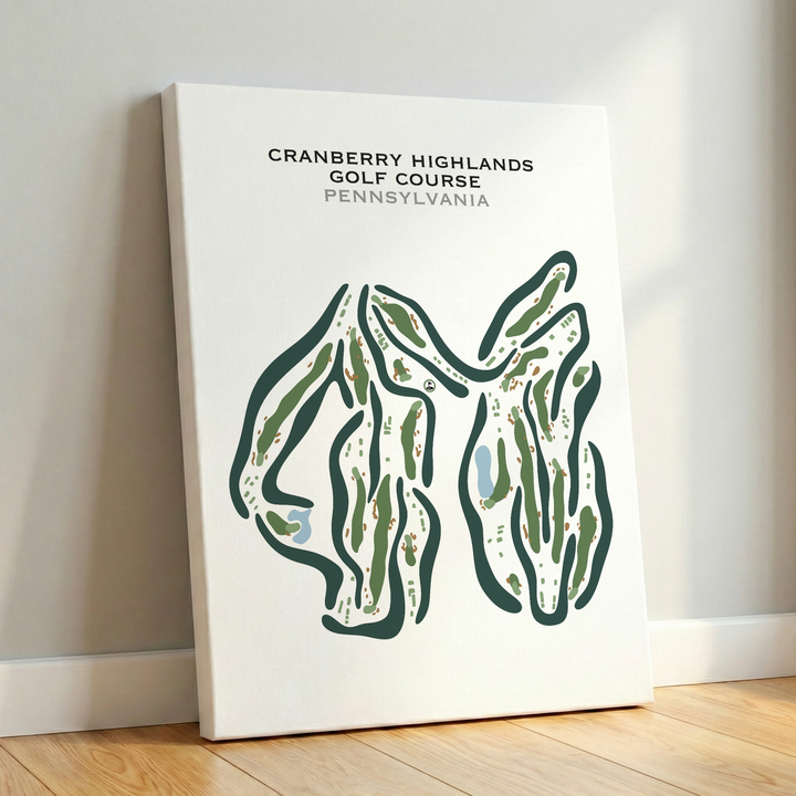 Cranberry Highlands Golf Course, Pennsylvania - Printed Golf Courses