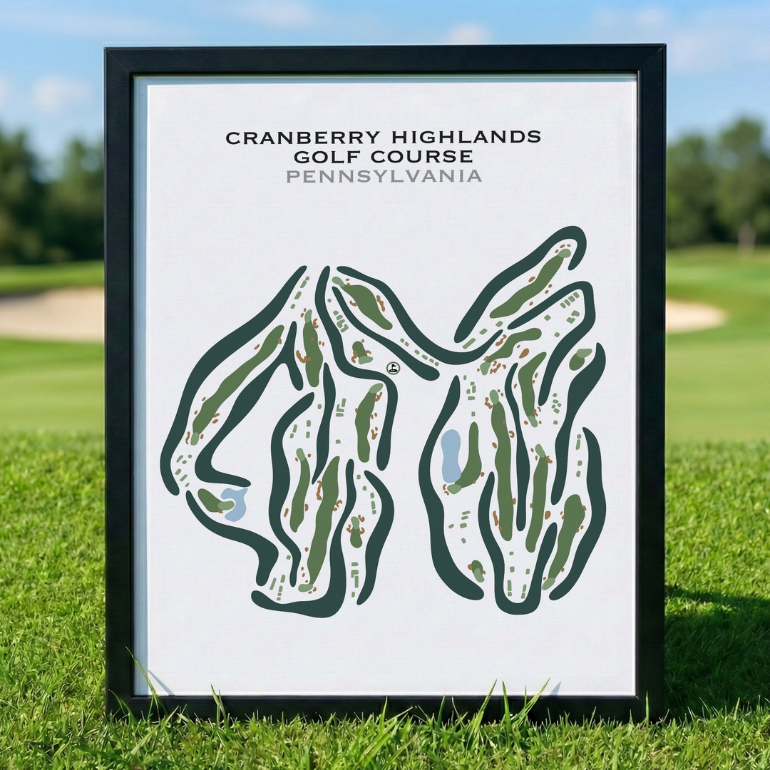 Cranberry Highlands Golf Course, Pennsylvania - Printed Golf Courses