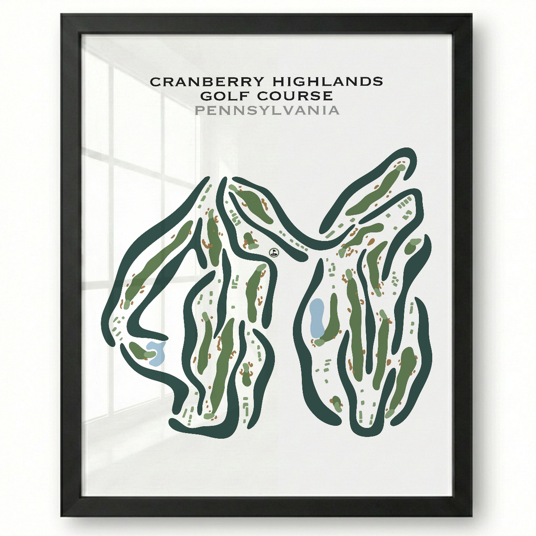 Cranberry Highlands Golf Course, Pennsylvania - Printed Golf Courses