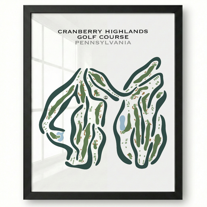 Cranberry Highlands Golf Course, Pennsylvania - Printed Golf Courses