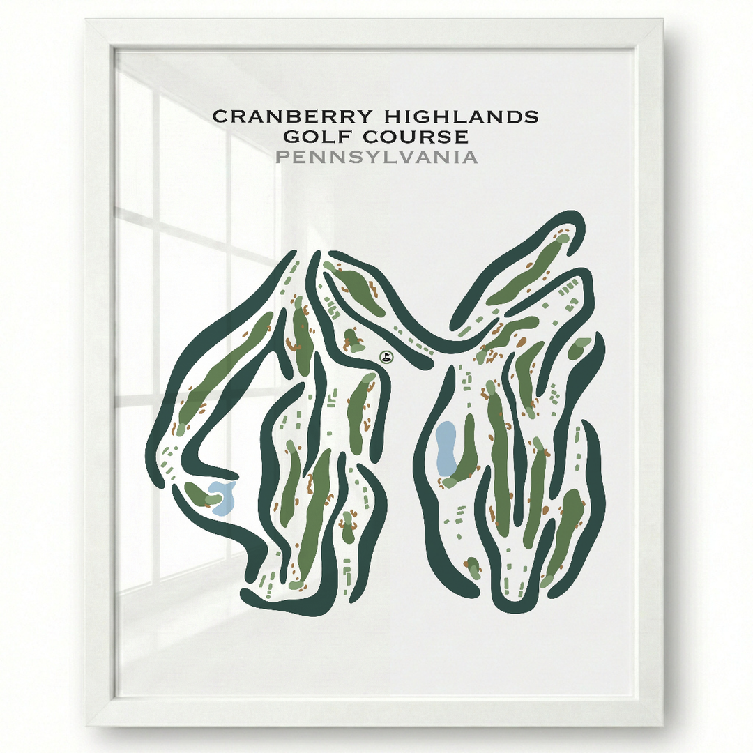 Cranberry Highlands Golf Course, Pennsylvania - Printed Golf Courses