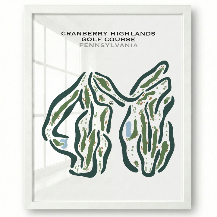 Cranberry Highlands Golf Course, Pennsylvania - Printed Golf Courses