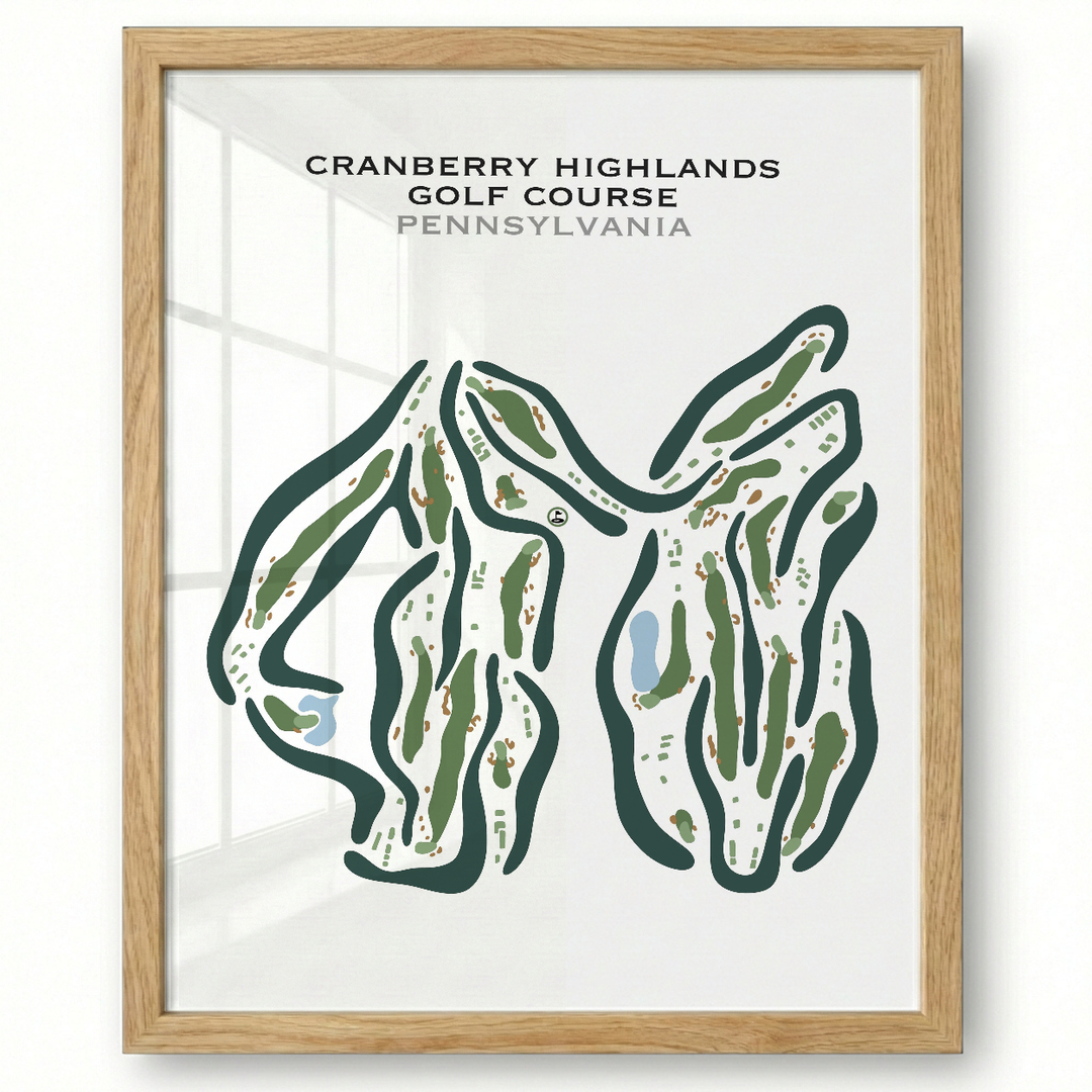 Cranberry Highlands Golf Course, Pennsylvania - Printed Golf Courses