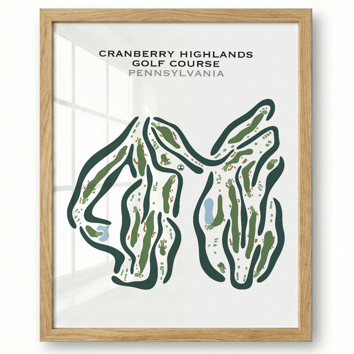 Cranberry Highlands Golf Course, Pennsylvania - Printed Golf Courses