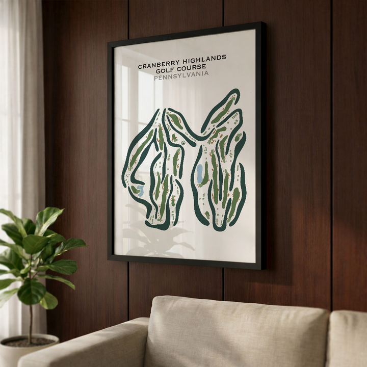 Cranberry Highlands Golf Course, Pennsylvania - Printed Golf Courses