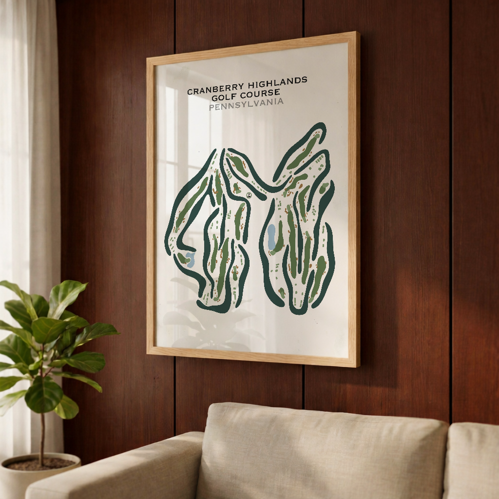 Cranberry Highlands Golf Course, Pennsylvania - Printed Golf Courses
