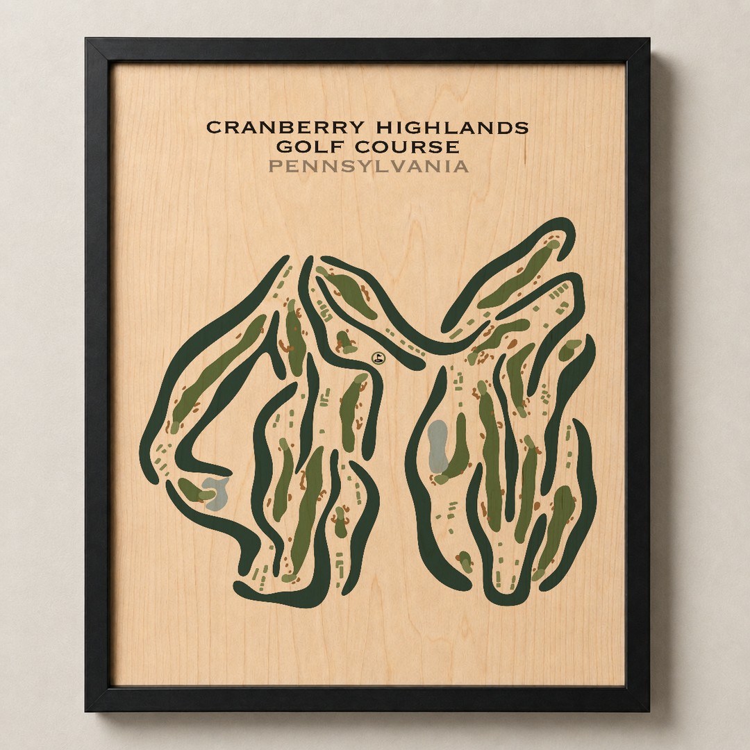 Cranberry Highlands Golf Course, Pennsylvania - Printed Golf Courses