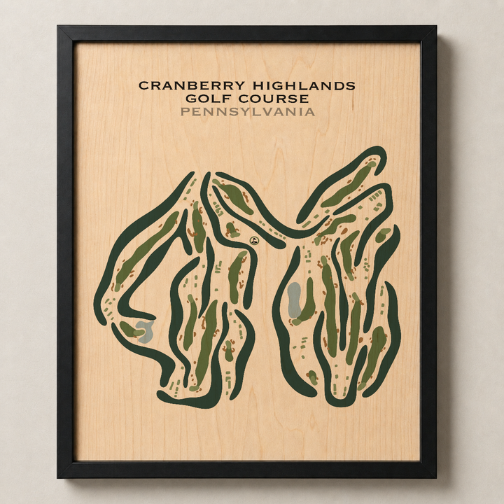 Cranberry Highlands Golf Course, Pennsylvania - Printed Golf Courses