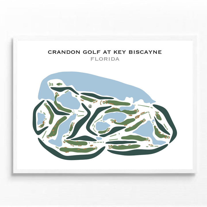 Crandon Golf at Key Biscayne, Florida - Printed Golf Courses