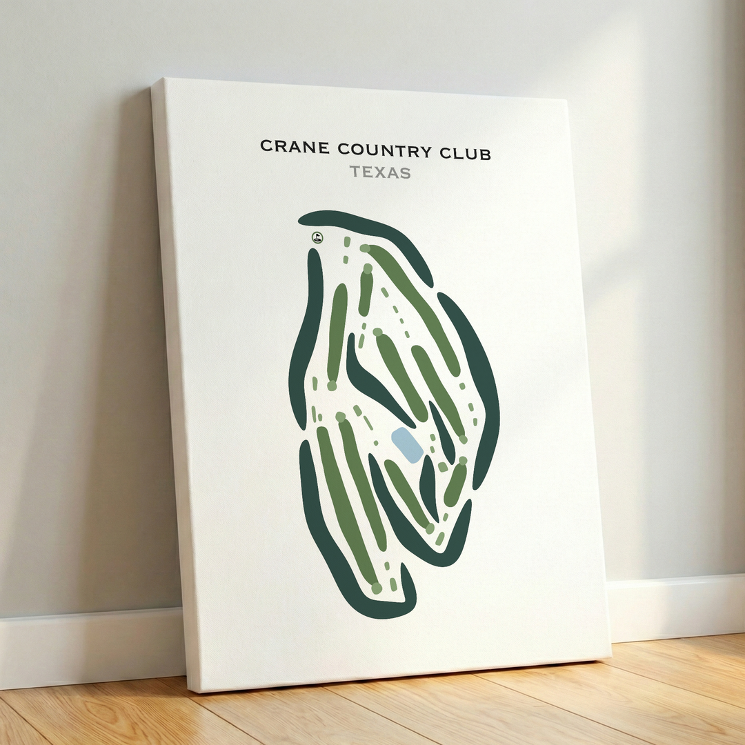 Crane Country Club, Texas - Printed Golf Courses