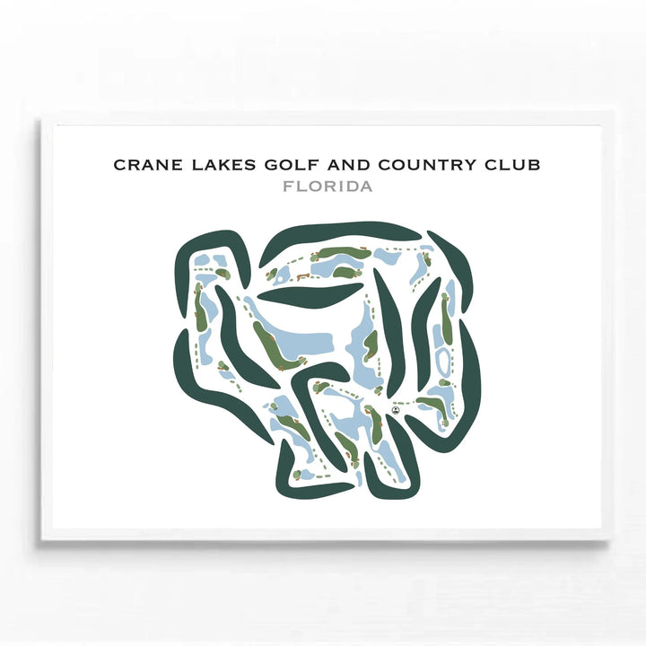 Crane Lakes Golf and Country Club, Florida - Printed Golf Course