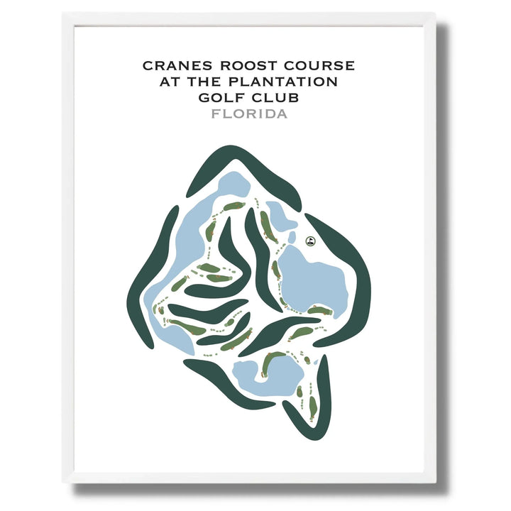 Cranes Roost Course at The Plantation Golf Club, Florida - Printed Golf Courses