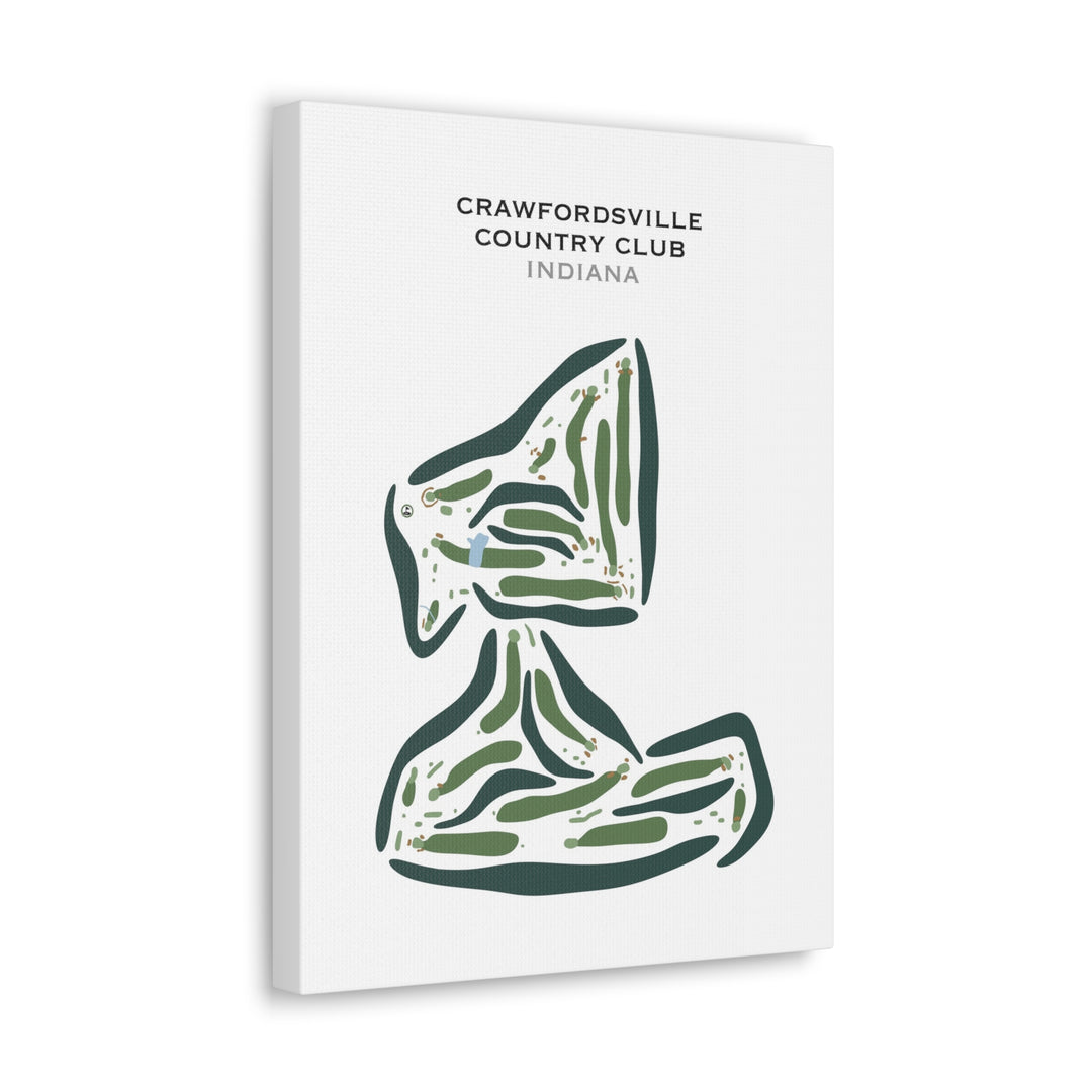 Crawfordsville Country Club, Indiana - Printed Golf Courses