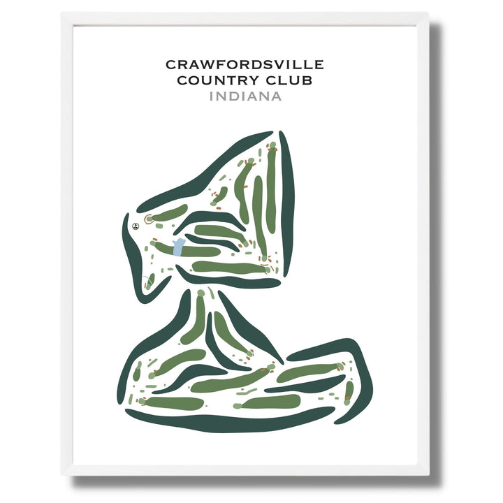 Crawfordsville Country Club, Indiana - Printed Golf Courses