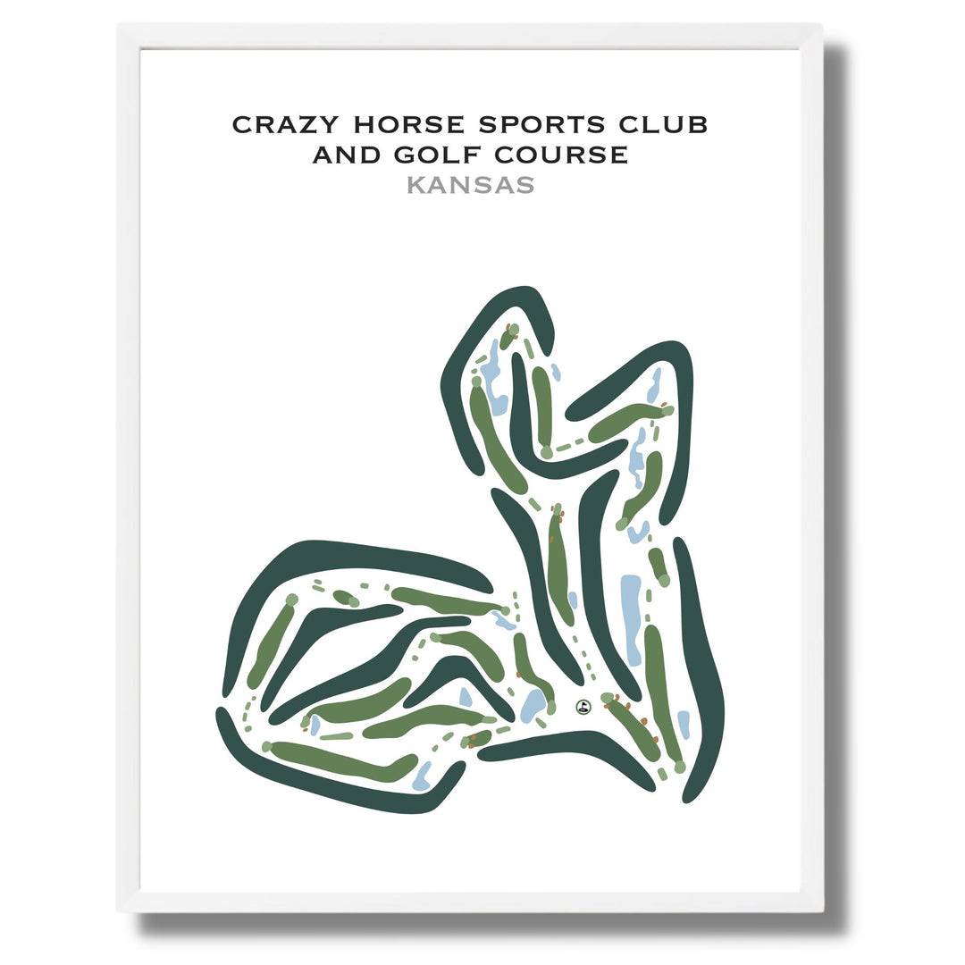 Crazy Horse Sports Club & Golf Course, Kansas - Printed Golf Courses