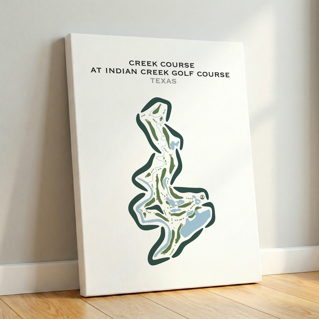 Creek at Indian Creek Golf Course, Texas - Printed Golf Courses