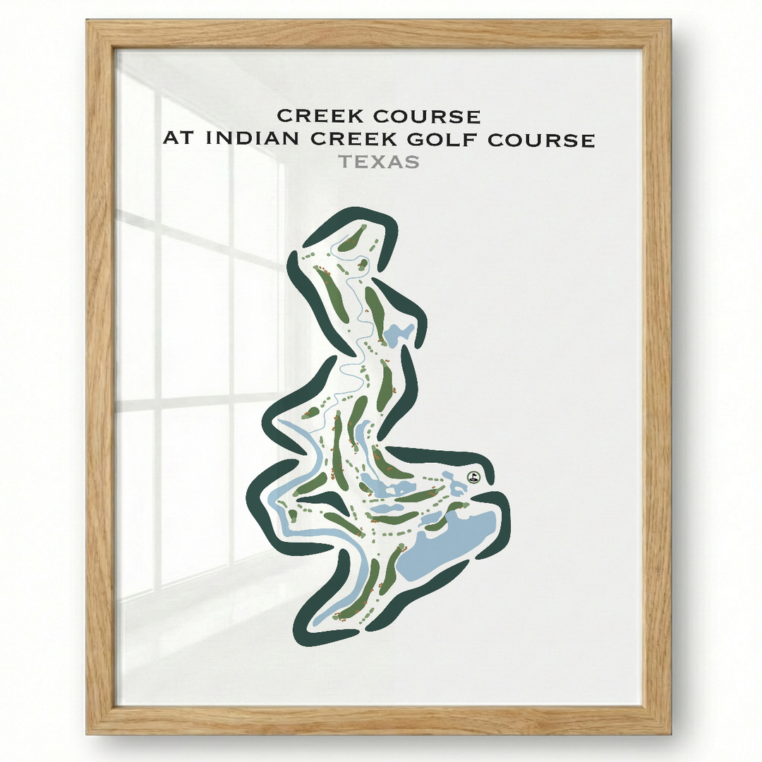 Creek at Indian Creek Golf Course, Texas - Printed Golf Courses