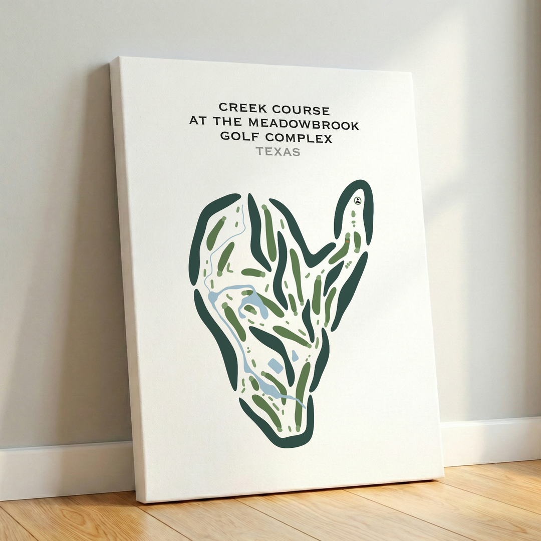 Creek Course at The Meadowbrook Golf Complex, Texas - Printed Golf Courses