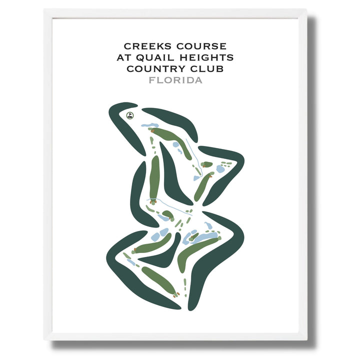 Creeks Golf Course at Quail Heights Country Club, Florida - Printed Golf Courses