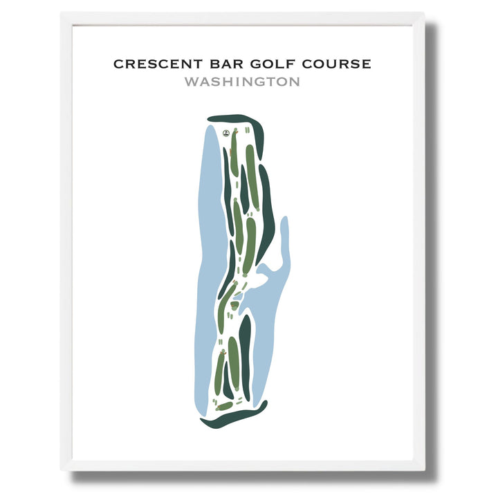 Crescent Bar Golf Course, Washington - Printed Golf Courses